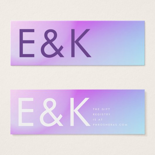 ウルトラモダングラディエント紫秋の結婚式 (正面&裏面)