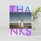 ウルトラモダングラディエント紫秋の結婚式 サンキューカード (スタンド正面)