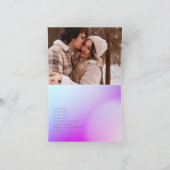 ウルトラモダングラディエント紫秋の結婚式 サンキューカード (内部)