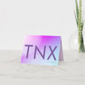 ウルトラモダングラディエント紫秋の結婚式 サンキューカード (正面)