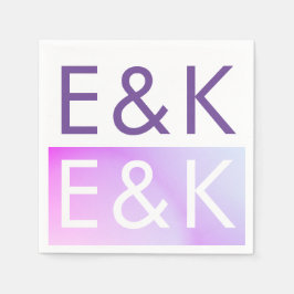 ウルトラモダングラディエント紫秋の結婚式 スタンダードカクテルナプキン