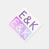 ウルトラモダングラディエント紫秋の結婚式 スタンダードカクテルナプキン (角)