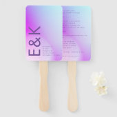 ウルトラモダングラディエント紫秋の結婚式 ハンドファン (正面&裏面)