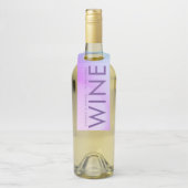 ウルトラモダングラディエント紫秋の結婚式 ボトルネックタグ (ボトル)