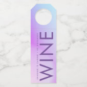 ウルトラモダングラディエント紫秋の結婚式 ボトルネックタグ (正面)