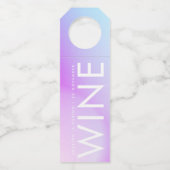 ウルトラモダングラディエント紫秋の結婚式 ボトルネックタグ (裏面)