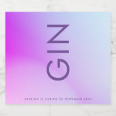 ウルトラモダングラディエント紫秋の結婚式 リキュールボトルラベル (シングルラベル)