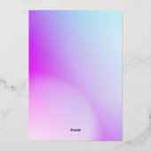 ウルトラモダングラディエント紫秋の結婚式 箔招待状 (裏面)