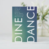 ウルトラモダングラディエント緑グラデーション青結婚色 エンクロージャーカード (スタンド正面)