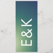 ウルトラモダングラディエント緑グラデーション青結婚色 メニュー (裏面)