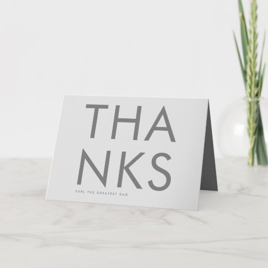 ウルトラモダングレイ名シンプル父の日 カード (正面)