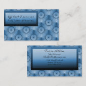 ウルトラモダンシックな名刺、電動ブルー 名刺 (正面/裏面)