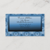 ウルトラモダンシックな名刺、電動ブルー 名刺 (裏面)
