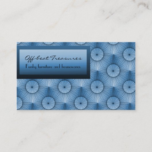 ウルトラモダンシックな名刺、電動ブルー 名刺 (正面)