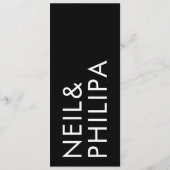 ウルトラモダンシンプルビッはっきりしたグ名結婚の メニュー (裏面)