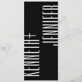 ウルトラモダンシンプル白黒結婚ズ メニュー (裏面)