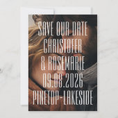 ウルトラモダンシンプル詳細写真ビッはっきりしたグ結婚 セーブザデート (正面)