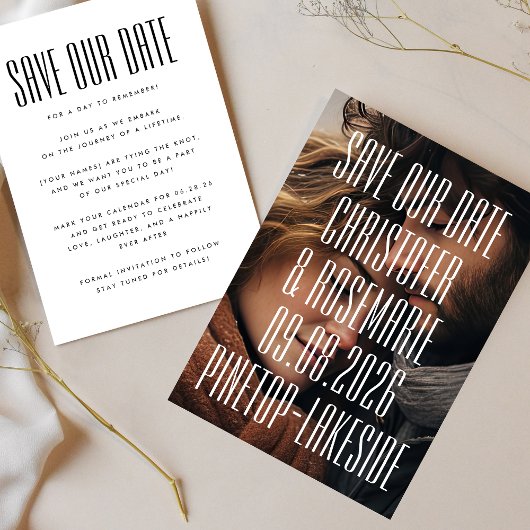 ウルトラモダンシンプル詳細写真ビッはっきりしたグ結婚 セーブザデート