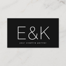 ウルトラモダンスキニービッグモノグラムブラックユニーク 名刺