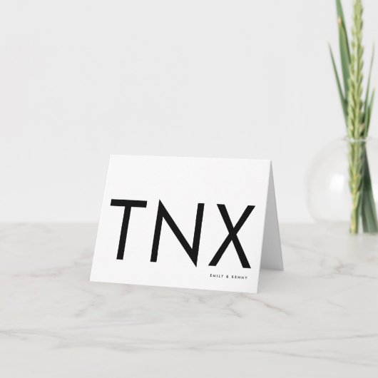ウルトラモダンビッはっきりしたクTNXシンプル サンキューカード (正面)