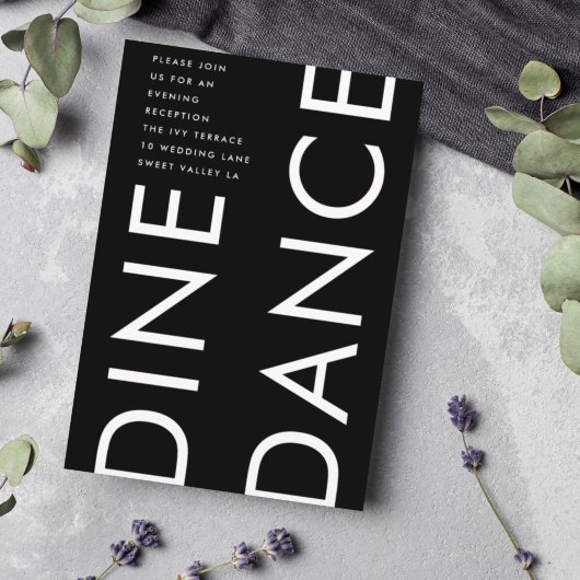 ウルトラモダンビッはっきりしたグネームDINE DANCE 結婚's エンクロージャーカード