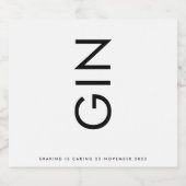 ウルトラモダンビッはっきりしたグモノグラムシンプルジン リキュールボトルラベル (シングルラベル)