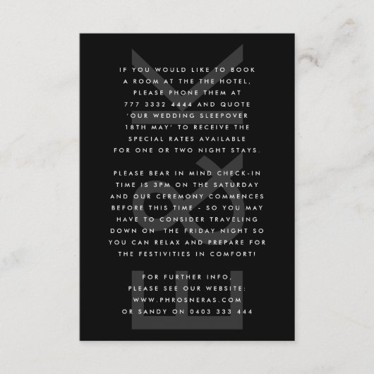 ウルトラモダンビッはっきりしたグモノグラムシンプル結婚 エンクロージャーカード (正面)