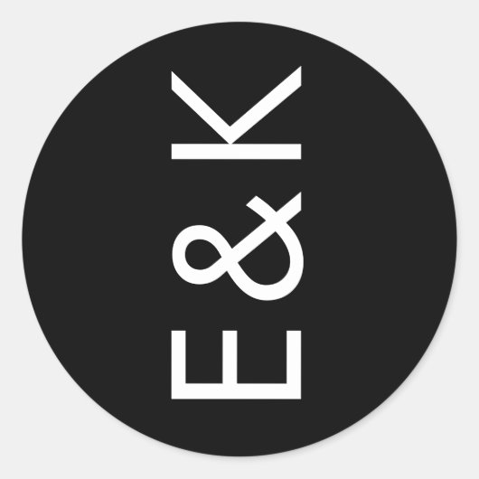 ウルトラモダンビッはっきりしたグモノグラムシンプル結婚 ラウンドシール (正面)