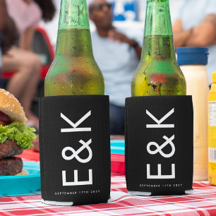 ウルトラモダンビッはっきりしたグモノグラムシンプル結婚 缶クーラー