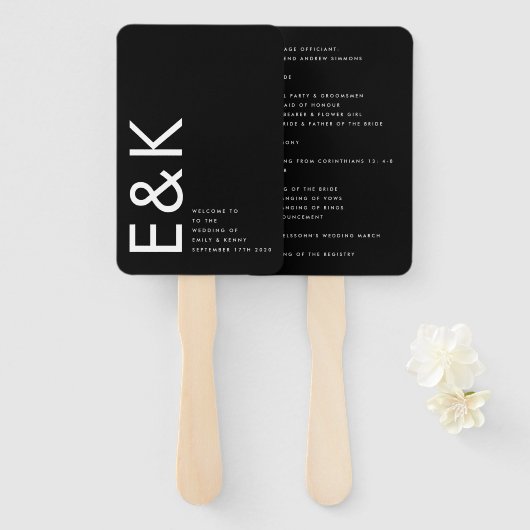 ウルトラモダンビッはっきりしたグモノグラムシンプル ハンドファン (正面&裏面)