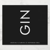 ウルトラモダンビッはっきりしたグモノグラムシンプル リキュールボトルラベル (シングルラベル)