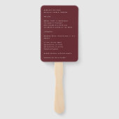 ウルトラモダンビッはっきりしたグモノグラムブルゴーディマルーン ハンドファン (裏面)