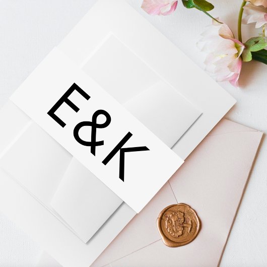 ウルトラモダンビッはっきりしたグモノグラム最小結婚主義 招待状ベリーバンド