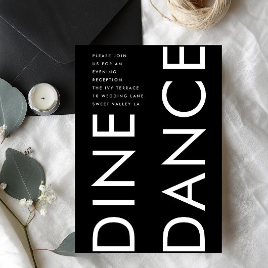 ウルトラモダンビッはっきりしたグモノグラムDINE DANCE結婚's エンクロージャーカード