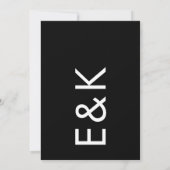 ウルトラモダンブはっきりしたラ結婚ックのリハーサル 招待状 (裏面)