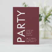 ウルトラモダンブルゴーニュ・マルーン・モノグラム結婚ズ エンクロージャーカード (スタンド正面)