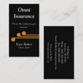 ウルトラモダンプロフェッショナル名刺(オレンジ) 名刺 (正面/裏面)