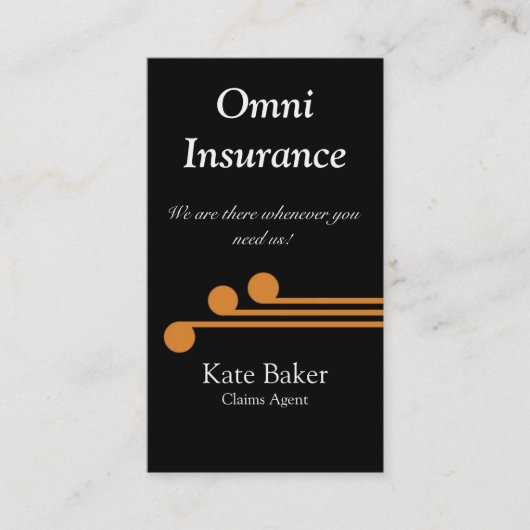 ウルトラモダンプロフェッショナル名刺(オレンジ) 名刺 (正面)