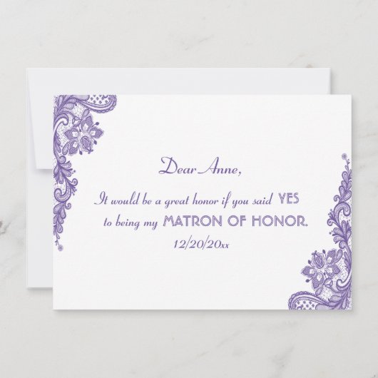 ウルトラモダンミレレ結婚ースの名誉のマトロン (裏面)