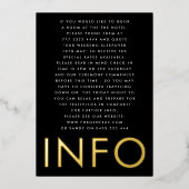 ウルトラモダンモノグラ結婚ムの金ゴールドエンクロージャ 箔招待状 (正面)