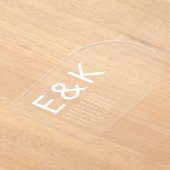 ウルトラモダンモノグラ結婚ム弓 アクリル招待状 (レイダウン)