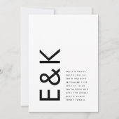 ウルトラモダンモノグ結婚ラム 招待状 (正面)