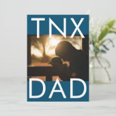 ウルトラモダンーブルー文字父の日の写真THXパパ サンキューカード (スタンド正面)