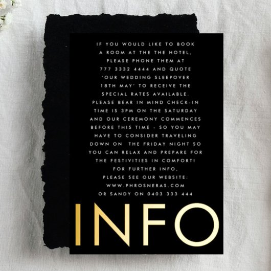 ウルトラモダンー名はっきりした2 x情報詳細金ゴールド 箔招待状