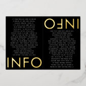 ウルトラモダンー名はっきりした2 x情報詳細金ゴールド 箔招待状 (正面)