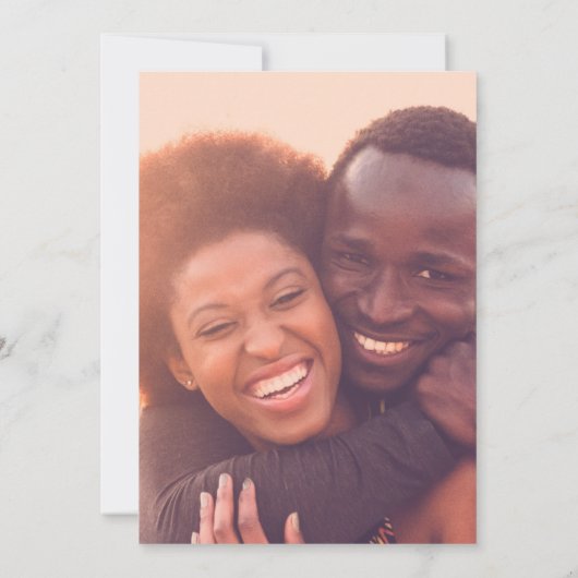 ウルトラモダン2枚フル写真ビッグはっきりした詳細結婚ズ セーブザデート (裏面)