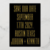 ウルトラモダン2面ビッグはっきりしたフォトバック結婚ズ 箔招待状 (正面)