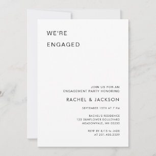 ウルトラモダン・ウィーは婚約した婚約パーティ 招待状