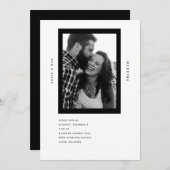 ウルトラモダンB/Wフォトシンプル招待状B/W 招待状 (正面/裏面)