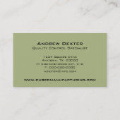 ウルトラモダーブロック水平名刺、Sage 名刺 (裏面)